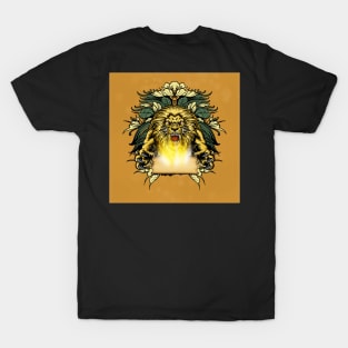 Awesome angry lion with a book T-Shirt